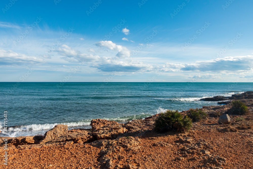 The coast of renega a clear day in Oropesa The coast of renega a clear day in Oropesa