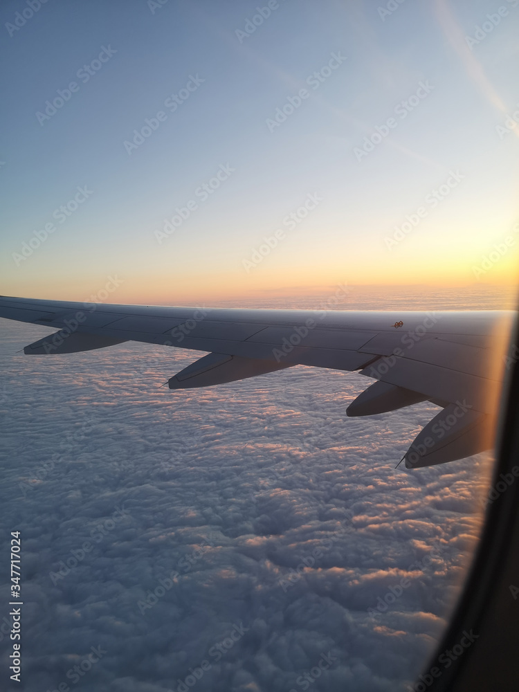 Sunset clouds from an airplane Sunset clouds from an airplane