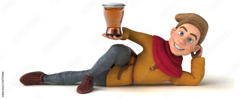3D Illustration of a medieval historical character 3D Illustration of a medieval historical character