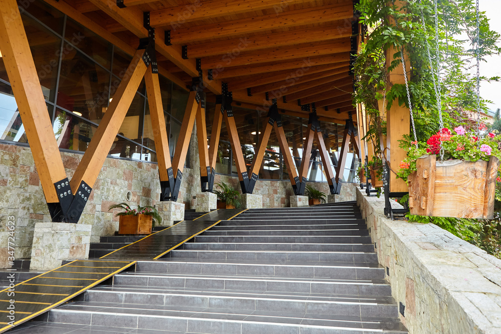 Beautiful stylish staircase in the art Nouveau style