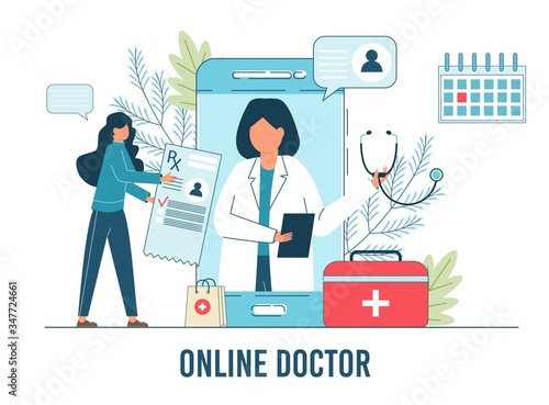 Online Doctor, Telemedicine, Medical Service Online for Patients.