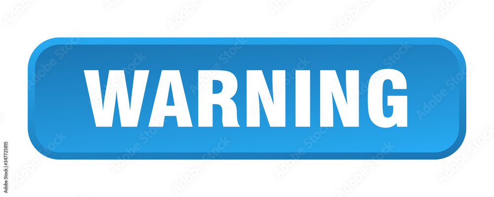 warning button. warning square 3d push button warning button. warning square 3d push button