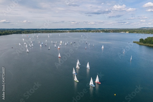 Omega yacht racing sailing on lake Pogoria in Dabrowa Gornicza Silesia Poland