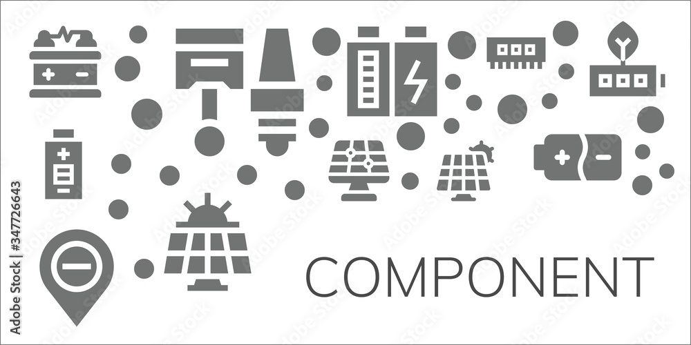 Modern Simple Set of component Vector filled Icons Modern Simple Set of component Vector filled Icons