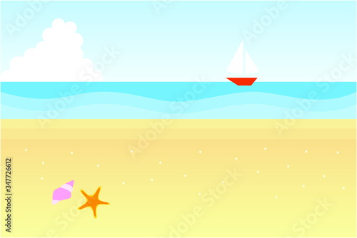 海辺のイラスト