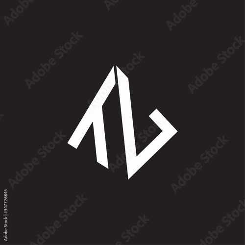 TL Logo monogram with standout triangle shape ribbon design template