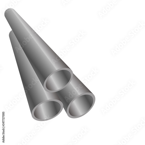 Picture of steel pipes that are used to transport oil, gas, water. The picture can be used for advertising, business cards.