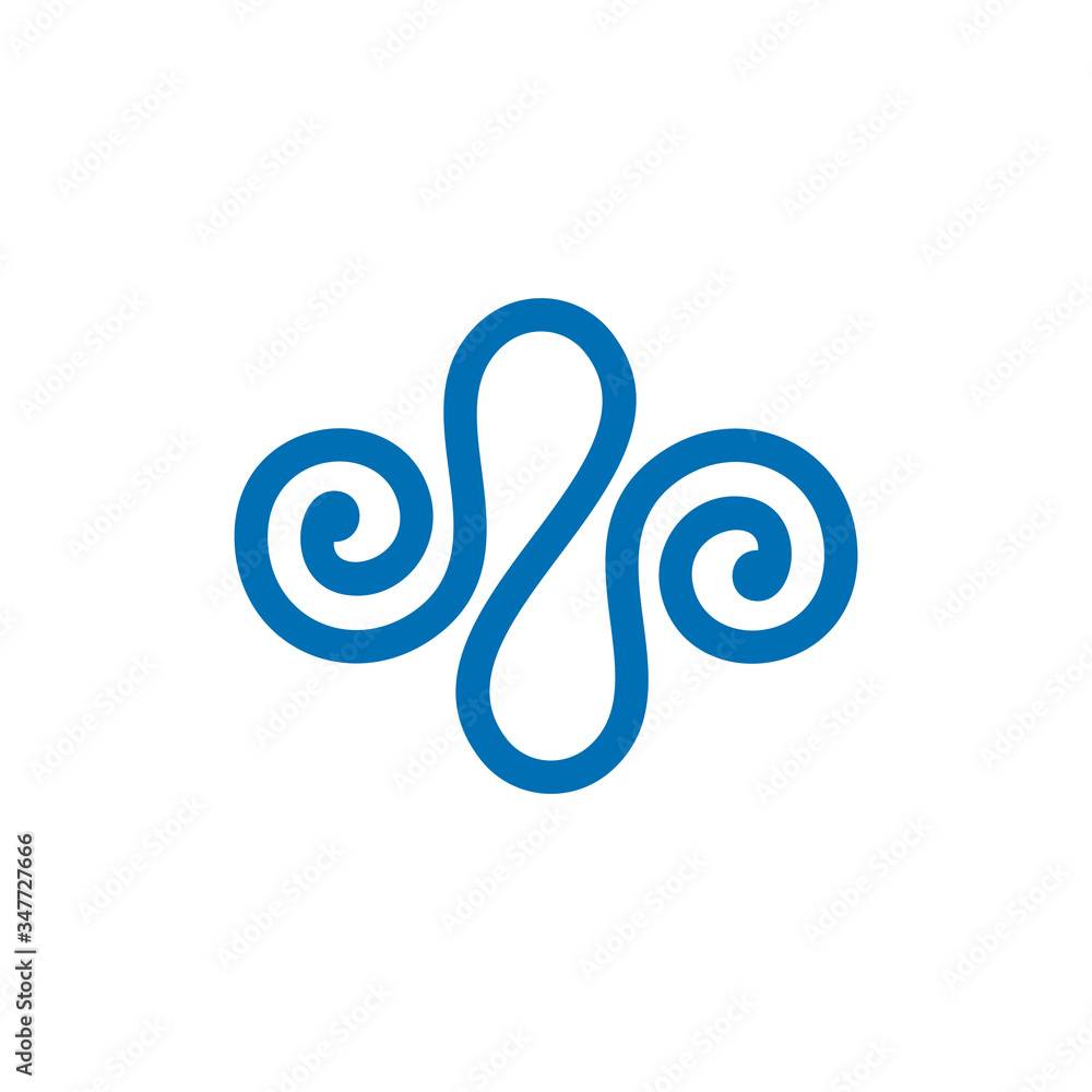 abstract loop spiral shape lines art symbol logo vector abstract loop spiral shape lines art symbol logo vector