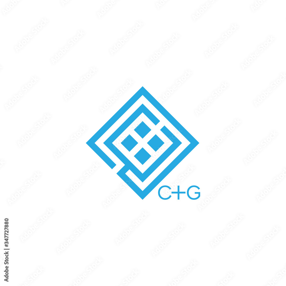 abstract letter cg square stripes geometric line logo vector abstract letter cg square stripes geometric line logo vector
