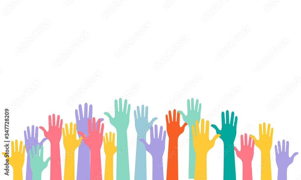 hands of different colors cultural and ethnic diversity vector design.