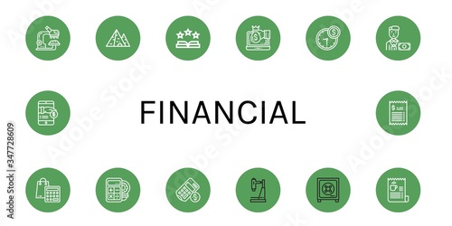 financial icon set