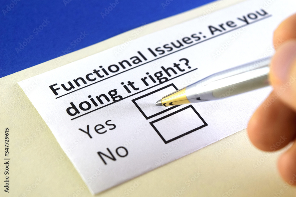 One person is answering question about functional issues.