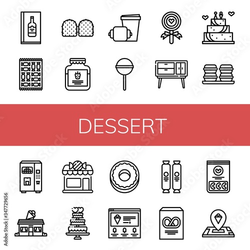 dessert icon set