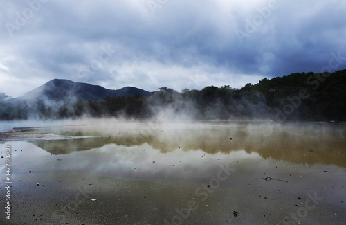 Steam above a geothermal lake © micky22