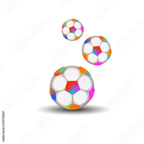 Football ball logo. Vector illustration