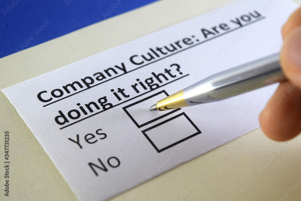 One person is answering question about company culture.