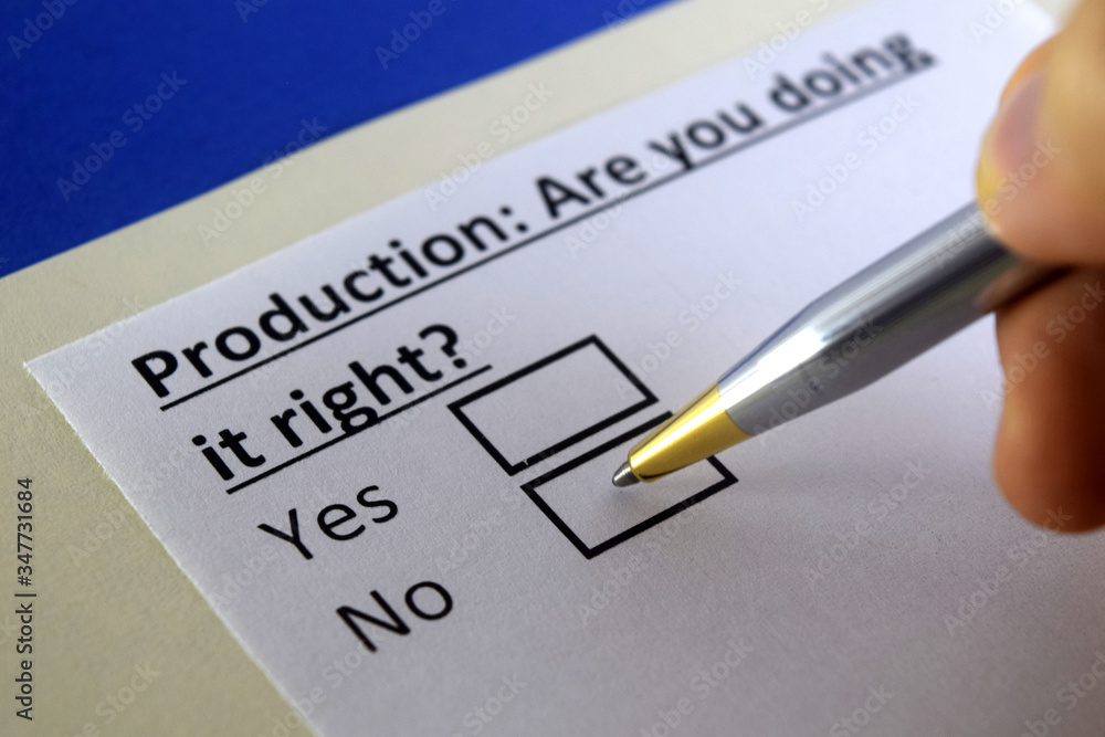 One person is answering question about production. One person is answering question about production.
