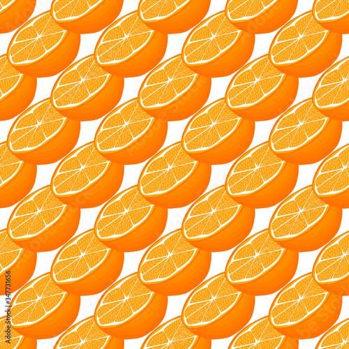 Illustration on theme big colored seamless orange