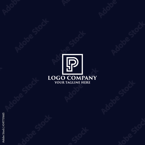 modern minimalist P logo with source file for web business 