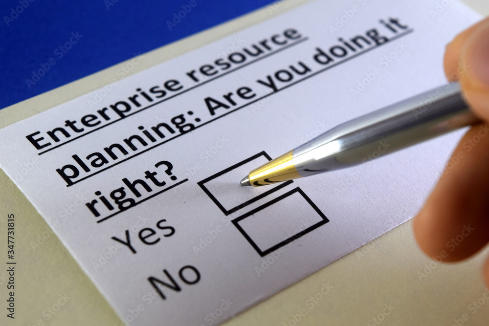 One person is answering question about enterprise resource planning. One person is answering question about enterprise resource planning.