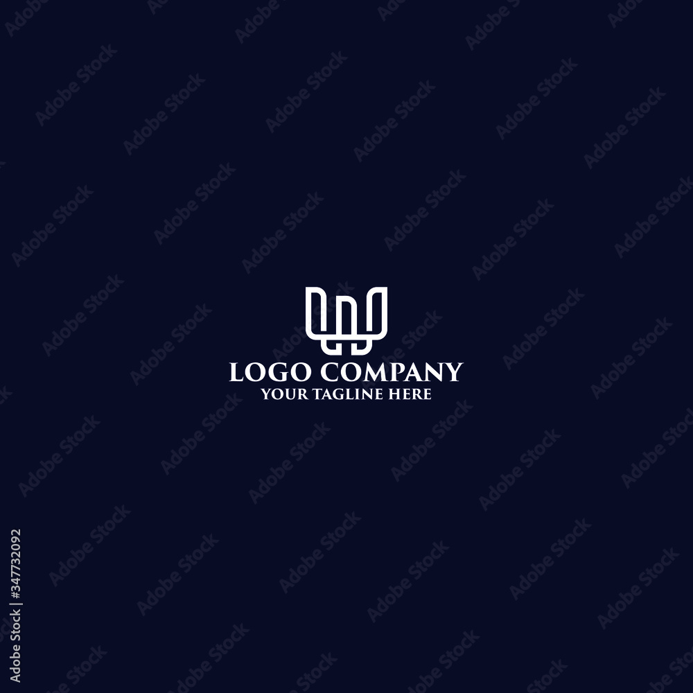 modern minimalist W logo with source file for web business
