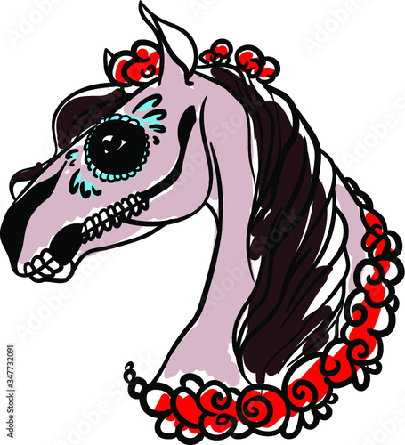 Horse sugar skull