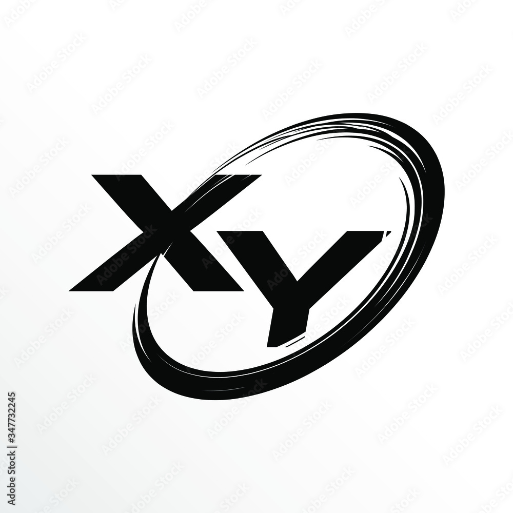 Initial Letter XY Brush Effect Logo Design Initial Letter XY Brush Effect Logo Design