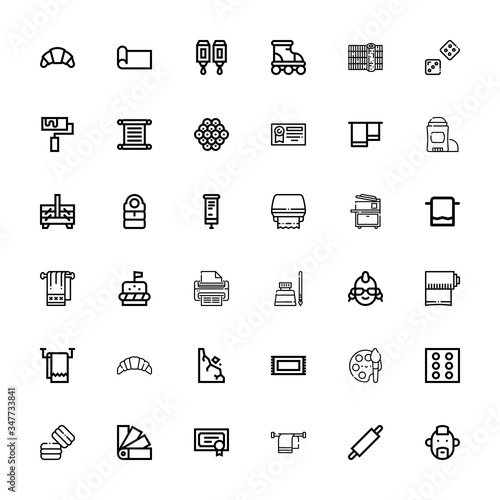 Editable 36 roll icons for web and mobile