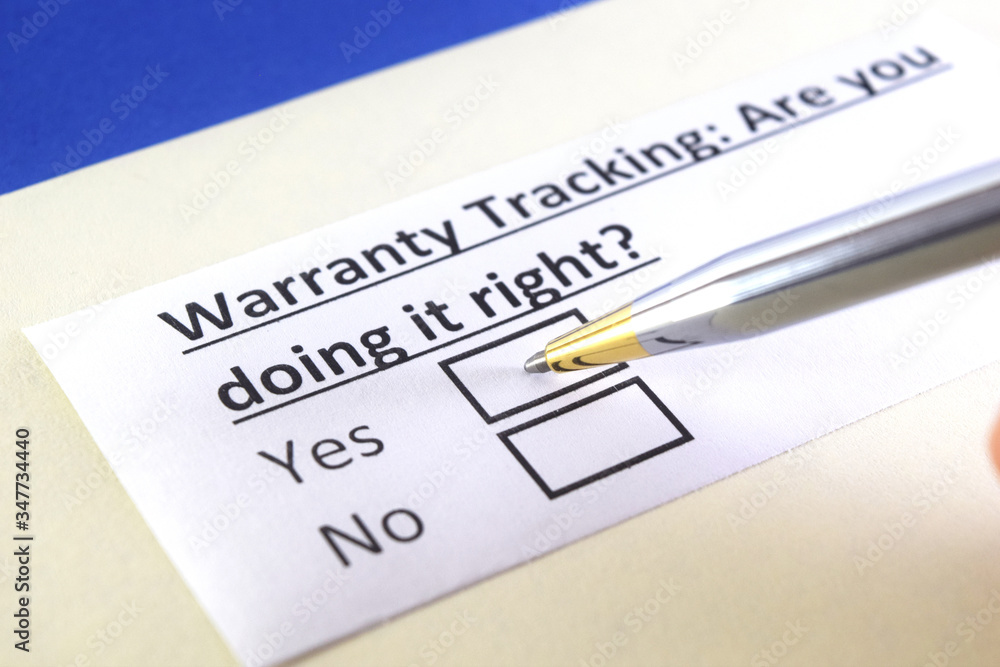 One person is answering question about warranty tracking.