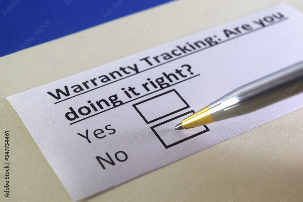 One person is answering question about warranty tracking. One person is answering question about warranty tracking.