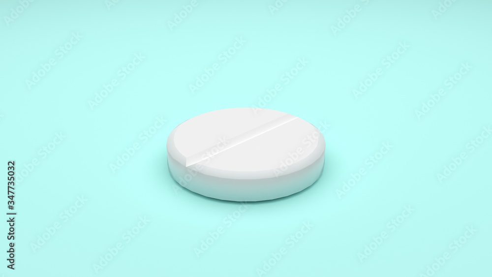 White pills isolated on green background. 4K UHD. 3d rendering. White pills isolated on green background. 4K UHD. 3d rendering.