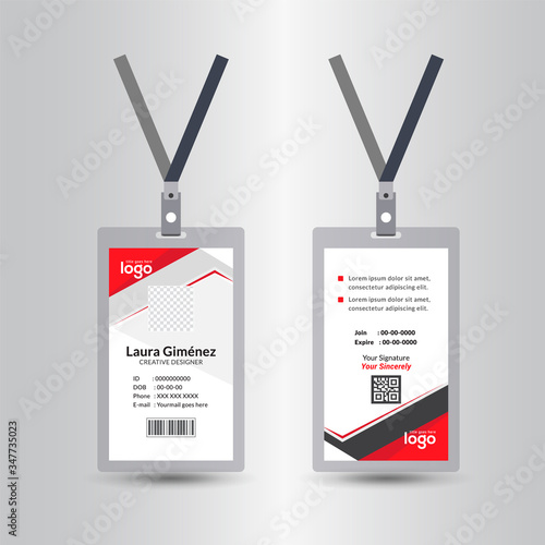 Creative Id Card Design Vector Template. Identity badge Template.