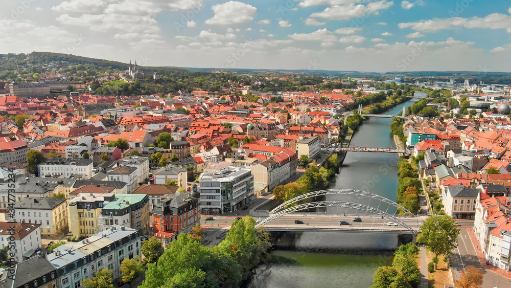 Aerial view of Bamberg cityscape, Germany