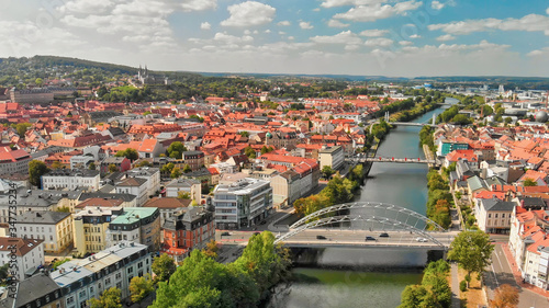Aerial view of Bamberg cityscape, Germany