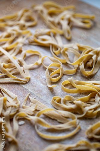 Background of home made italian pasta