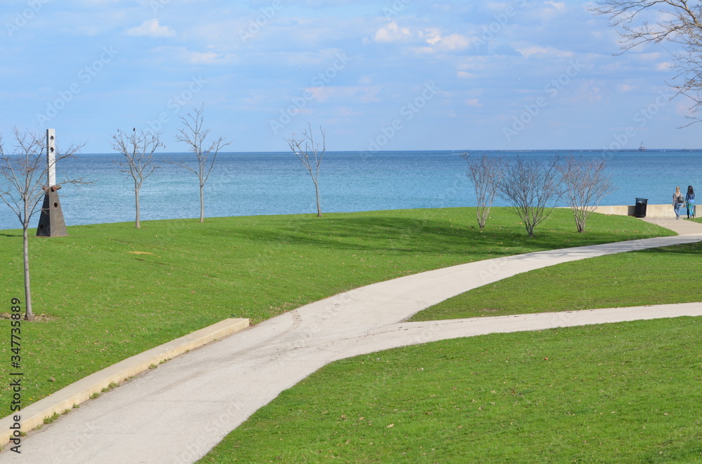 Obraz premium golf course on the beach of the sea