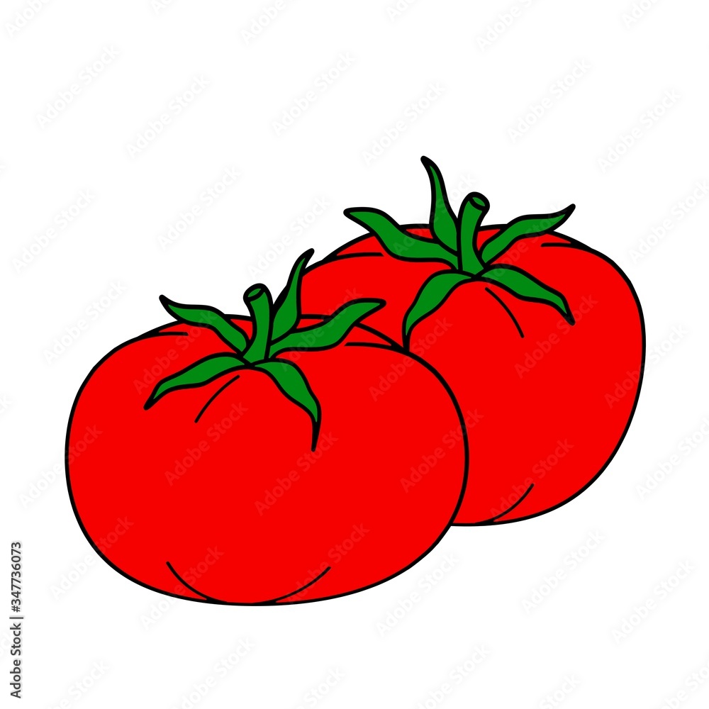 Tomato, abstract, drawing. Raster illustration Tomato, abstract, drawing. Raster illustration
