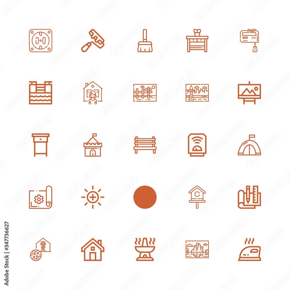 Editable 25 house icons for web and mobile Editable 25 house icons for web and mobile