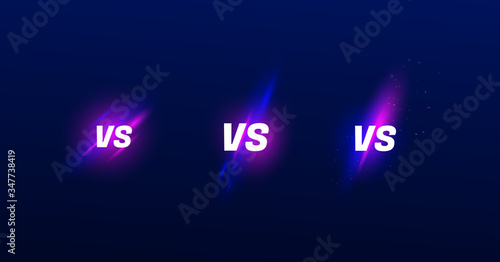 Set of versus logo vs letters for sports and fight competition. MMA, Battle, vs match, game concept competitive vs. eps 10 Vector illustration.