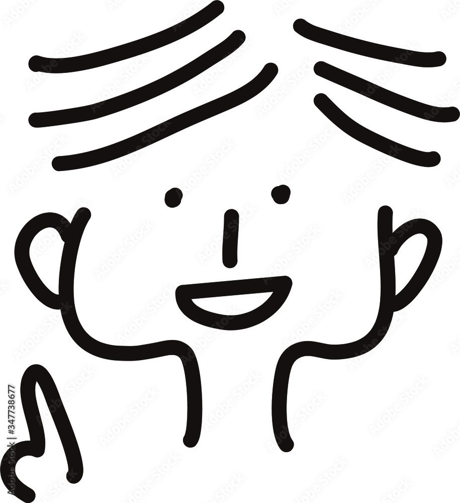 Fototapeta premium 手描きの人物イラスト