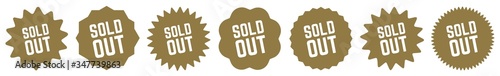 Sold Out Tag Gold | Icon | Sticker | Deal Label | Variations