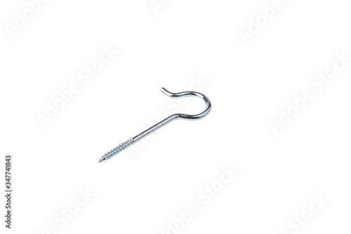 Big hook head screw, isolated on white background