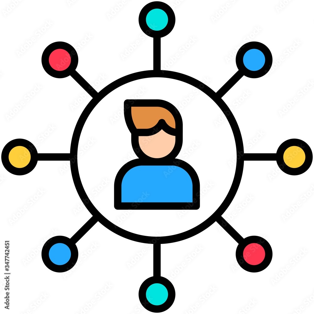 Man avatar with social network vector icon Man avatar with social network vector icon