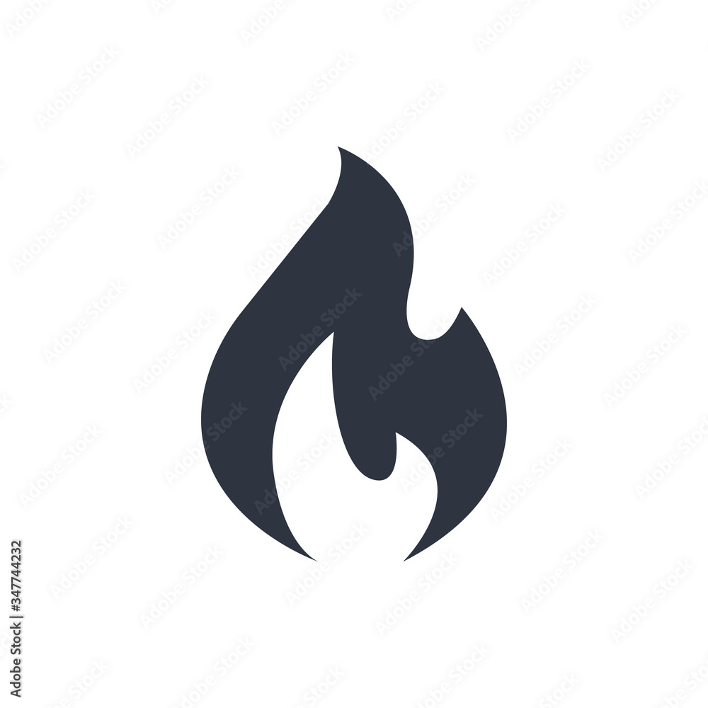 fire black icon in flat simple style. vector symbol fire black icon in flat simple style. vector symbol