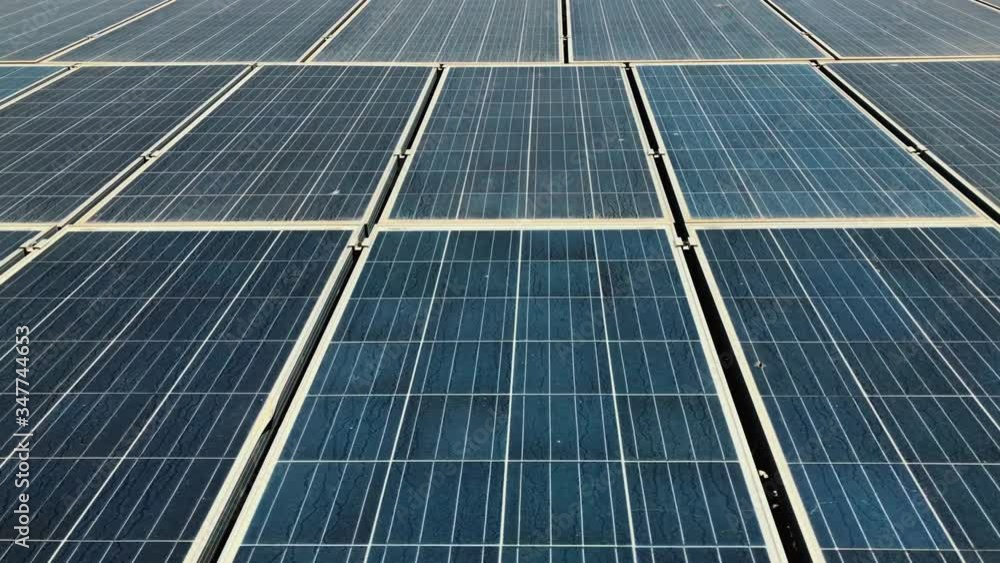 Solar panels against blue sky Solar panels against blue sky