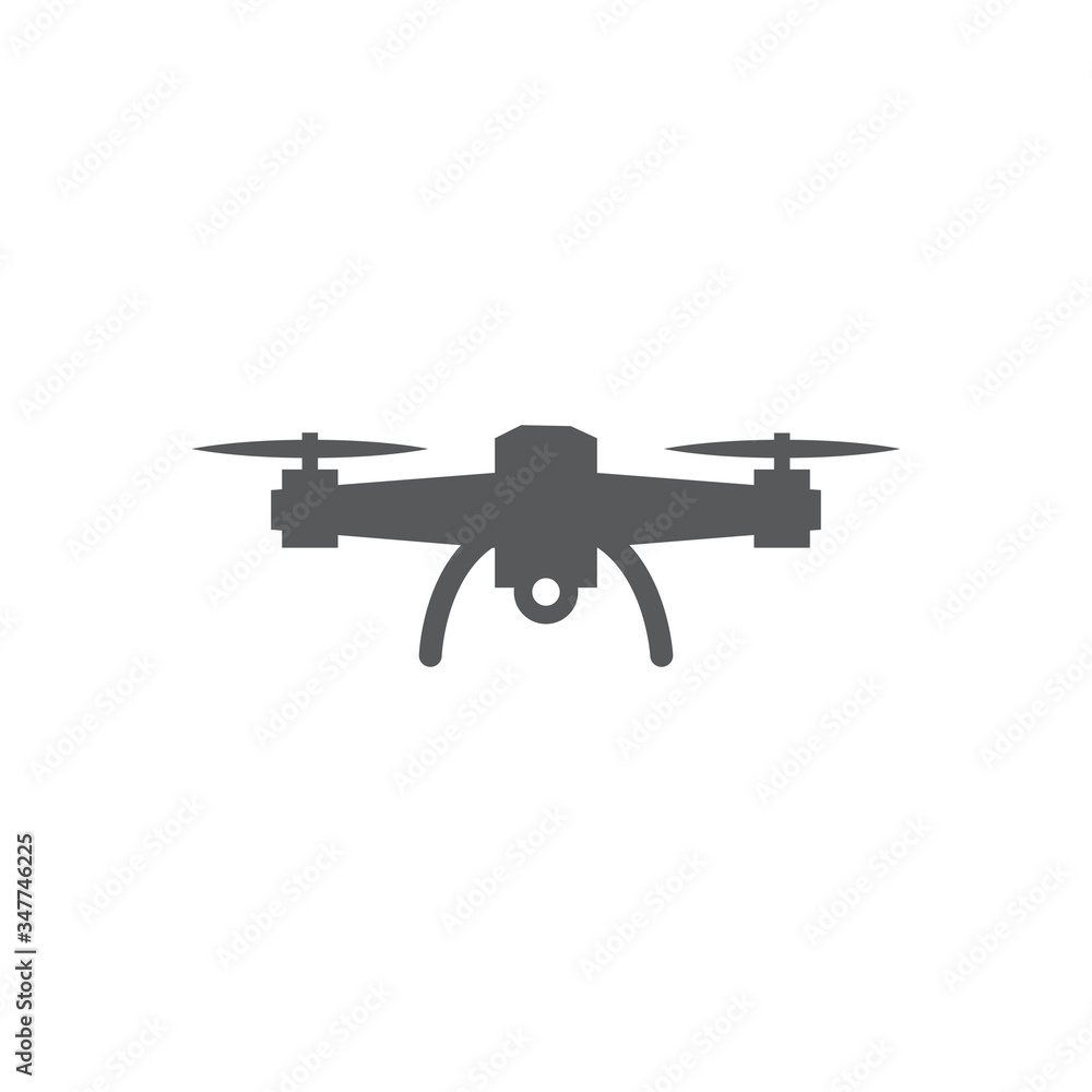 Drone icon on white background Drone icon on white background