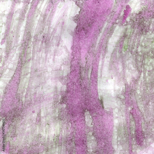 Watercolor illustration. Marble texture. Pink marble splash.