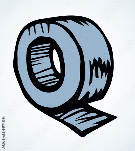 Roll of adhesive tape. Vector drawing