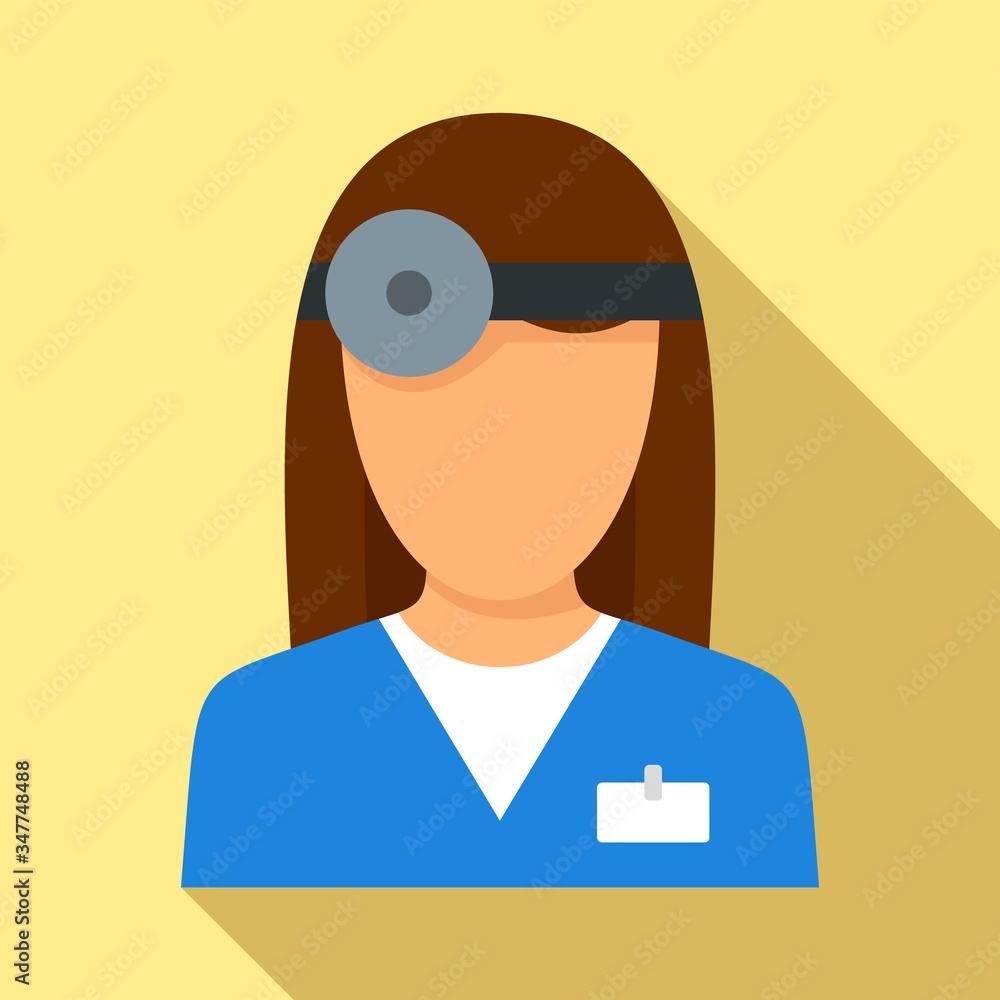 Eye examination doctor icon. Flat illustration of eye examination doctor vector icon for web design Eye examination doctor icon. Flat illustration of eye examination doctor vector icon for web design