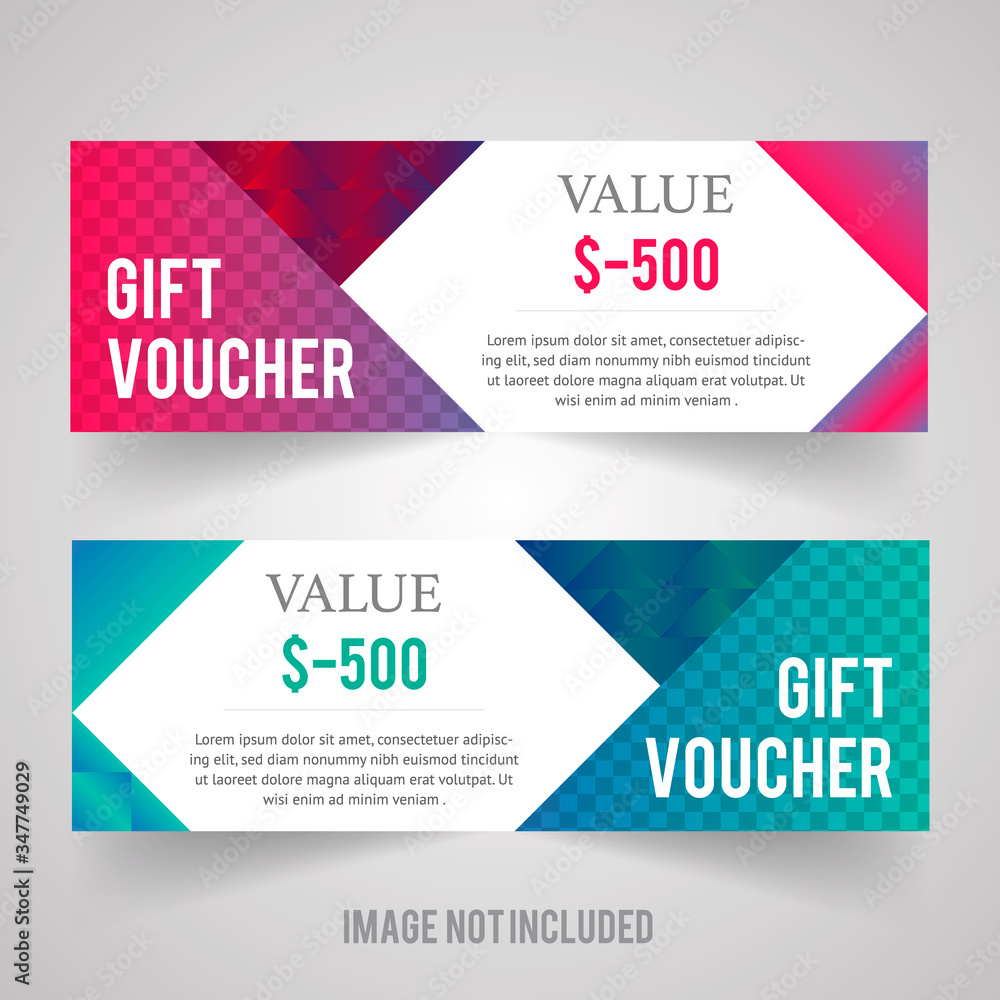 Discount Voucher Concept web banner Universal Template.